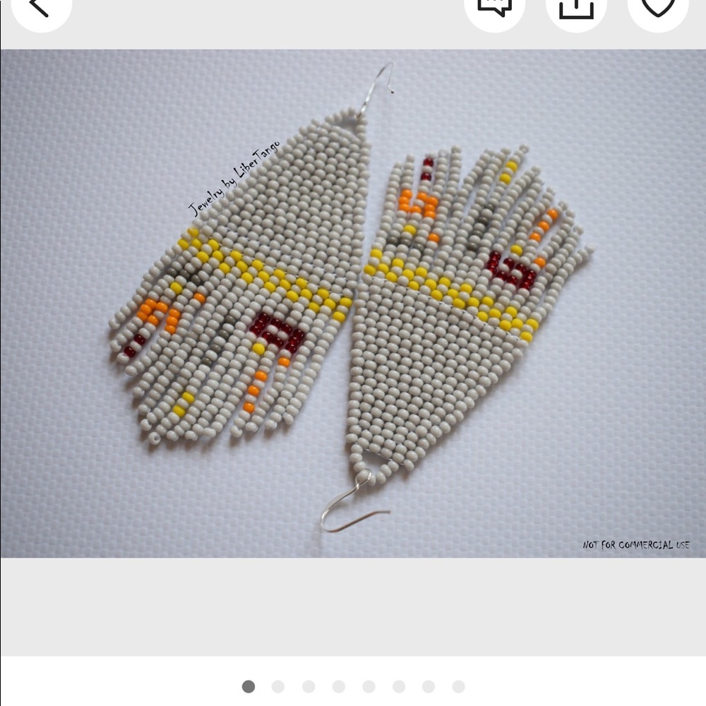 Handmade beaded earring